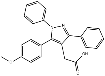 5-(4-Methoxyphenyl)-1,3-diphenyl-1H-pyrazole-4-acetic acid Structure