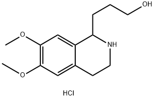 1-(GAMMA-HYDROXYPROPYL)-6,7-DIMETHOXY-1,2,3,4-TETRAHYDROISOQUINOLINE HYDROCHLORIDE Structure