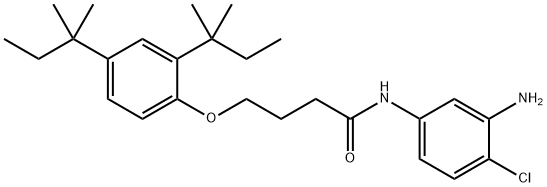 N-(3-Amino-4-chlorophenyl)-4-[2,4-bis(2-methylbutan-2-yl)phenoxy]butanamide 구조식 이미지