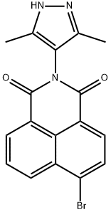 6-bromo-2-(3,5-dimethyl-1H-pyrazol-4-yl)-1H-benz[de]isoquinoline-1,3(2H)-dione 구조식 이미지