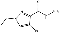 1H-Pyrazole-3-carboxylicacid,4-bromo-1-ethyl-,hydrazide(9CI) Structure