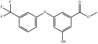 3-HYDROXY-5-(3-TRIFLUOROMETHYL-PHENOXY)-BENZOIC ACID METHYL ESTER Structure