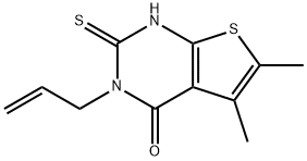 3-ALLYL-5,6-DIMETHYL-2-THIOXO-2,3-DIHYDROTHIENO[2,3-D]PYRIMIDIN-4(1H)-ONE 구조식 이미지