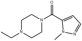 Piperazine, 1-ethyl-4-[(1-methyl-1H-pyrazol-5-yl)carbonyl]- (9CI) Structure