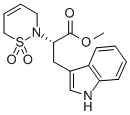 1H-인돌-3-프로판산,알파-(3,6-DIHYDRO-1,1-DIOXIDO-2H-1,2-THIAZIN-2-YL)-,메틸에스테르,(알파) 구조식 이미지