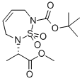 1,2,7-THIADIAZEPINE-2(3H)-아세트산,7-[(1,1-DIMETHYLETHOXY)CARBONYL]-6,7-DIHYDRO-ALPHA-METHYL-,메틸에스테르,1,1-DIOXIDE,(알파) 구조식 이미지