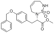 1,2,7-티아디아제핀-2(3H)-아세트산,6,7-디하이드로-알파-[[4-(페닐메톡시)페닐]메틸]-,메틸에스테르,1,1-디옥사이드,(알파스) 구조식 이미지