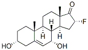 Androst-5-en-17-one, 16-fluoro-3,7-dihydroxy-, (3alpha,7alpha,16alpha)- (9CI) Structure