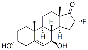 Androst-5-en-17-one, 16-fluoro-3,7-dihydroxy-, (3alpha,7beta,16alpha)- (9CI) Structure