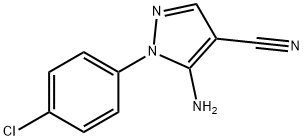 5-AMINO-1-(4-CHLOROPHENYL)-1H-PYRAZOLE-4-CARBONITRILE 구조식 이미지