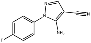 5-아미노-4-시아노-1-(4-플루오로페닐)피라졸 구조식 이미지