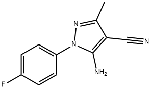 5-AMINO-1-(4-FLUOROPHENYL)-3-METHYL-1H-PYRAZOLE-4-CARBONITRILE 구조식 이미지