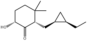 Cyclohexanone, 2-[[(1R,2R)-2-ethylcyclopropyl]methyl]-6-hydroxy-3,3-dimethyl-, (2S,6R)- (9CI) Structure