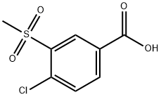 4-클로로-3-메틸설포닐-벤조산 구조식 이미지