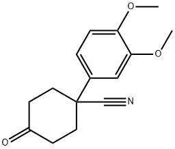 4-CYANO-4-(3,4-DIMETHOXYPHENYL)CYCLOHEXANONE 구조식 이미지
