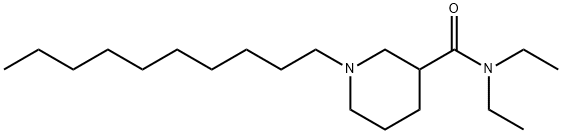1-데실-3-(N,N-디에틸카르바모일)피페리딘 구조식 이미지