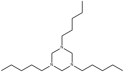 hexahydro-1,3,5-tripentyl-1,3,5-triazine Structure