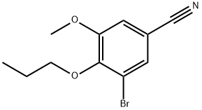 3-BROMO-5-METHOXY-4-PROPOXYBENZONITRILE 구조식 이미지
