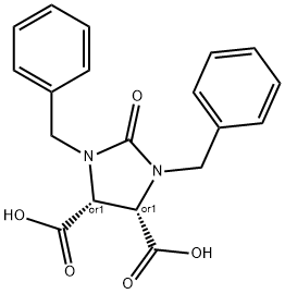 CIS-1,3-DIBENZYL-2-OXO-4,5-IMIDAZOLIDINEDICARBOXYLIC ACID Structure