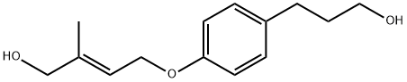 (E)-4-[4-(3-Hydroxypropyl)phenoxy]-2-methyl-2-buten-1-ol 구조식 이미지