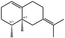 시스-1,2,3,5,6,7,8,8a-옥타하이드로-1,8a-디메틸-7-(1-메틸에틸리덴)나프탈렌 구조식 이미지