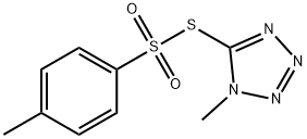 1-메틸-5-(4-메틸페닐)설포닐설파닐-테트라졸 구조식 이미지