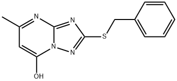 2-BENZYLSULFANYL-5-METHYL-[1,2,4]TRIAZOLO[1,5-A]PYRIMIDIN-7-OL 구조식 이미지