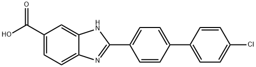 2-(4'-Chlorobiphenyl-4-yl)-1H-benzimidazole-5-carboxylic acid Structure