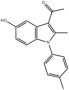 1-[5-hydroxy-2-methyl-1-(4-methylphenyl)-1H-indol-3-yl]ethanone 구조식 이미지