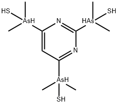 2,4,6-Pyrimidinetriyltris(thio)tris(dimethylarsenic) Structure