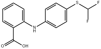 2-((4-((difluoromethyl)thio)phenyl)amino)-benzoicaci Structure