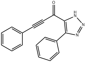 3-Phenyl-1-(5-phenyl-1H-1,2,3-triazol-4-yl)-2-propyn-1-one 구조식 이미지