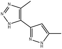 4-Methyl-5-(5-methyl-1H-pyrazol-3-yl)-1H-1,2,3-triazole Structure