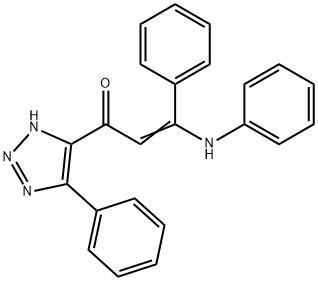 3-Phenyl-3-(phenylamino)-1-(5-phenyl-1H-1,2,3-triazol-4-yl)-2-propen-1-one Structure