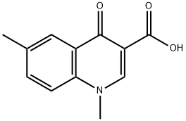 1,6-Dimethyl-4-oxo-1,4-dihydro-quinoline-3-carboxylic acid 구조식 이미지