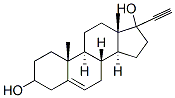 17-Ethinylandrost-5-ene-3,17-diol 구조식 이미지