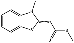 메틸2-(3-메틸벤조티아졸린-2-일리덴)디티오아세테이트 구조식 이미지