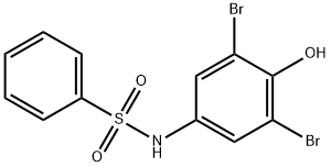 N-(3,5-디브로모-4-히드록시페닐)벤젠술폰아미드 구조식 이미지