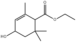 ethyl 4-hydroxy-2,6,6-trimethylcyclohex-2-ene-1-carboxylate  Structure