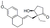 [2S-[2alpha(E),3beta]]-2-[2-(3,4-dihydro-6-methoxy-1(2H)-naphthylidene)ethyl]-2-ethyl-3-hydroxycyclopentan-1-one  Structure