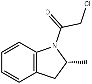 1H-Indole, 1-(chloroacetyl)-2,3-dihydro-2-methyl-, (2R)- (9CI) Structure