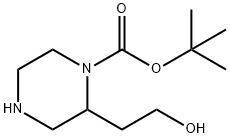 tert-butyl 2-(2-Hydroxyethyl)piperazine-1-carboxylate Structure