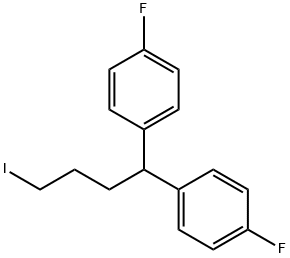 1,1'-(4-iodobutylidene)bis[4-fluorobenzene] Structure