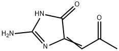 4H-Imidazol-4-one, 2-amino-1,5-dihydro-5-(2-oxopropylidene)- (9CI) Structure