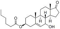 Androst-5-en-17-one,7-hydroxy-3-[(1-oxohexyl)oxy]-,(3beta)-(9CI) Structure