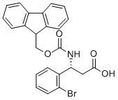 FMOC-(R)-3-AMINO-3-(2-BROMO-PHENYL)-PROPIONIC ACID 구조식 이미지