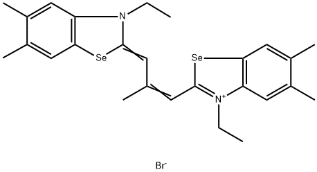 3-ethyl-2-[3-(3-ethyl-5,6-dimethyl-3H-benzoselenazol-2-ylidene)-2-methylprop-1-enyl]-5,6-dimethylbenzoselenazolium bromide Structure