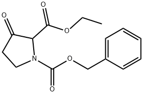 1-N-Cbz-3-Oxo-pyrrolidine-2-carboxylic acid ethyl ester Structure