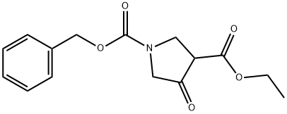 Ethyl N-Cbz-4-Oxopyrrolidine-3-carboxylate 구조식 이미지