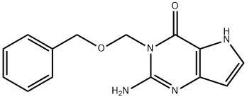 4H-Pyrrolo[3,2-d]pyrimidin-4-one,2-amino-3,5-dihydro-3-[(phenylmethoxy)methyl]- Structure